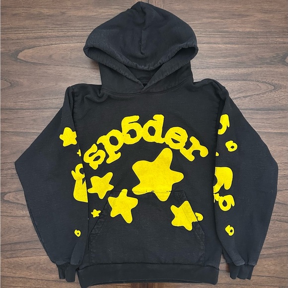 Sp5der Beluga Hoodie Onyx/Yellow